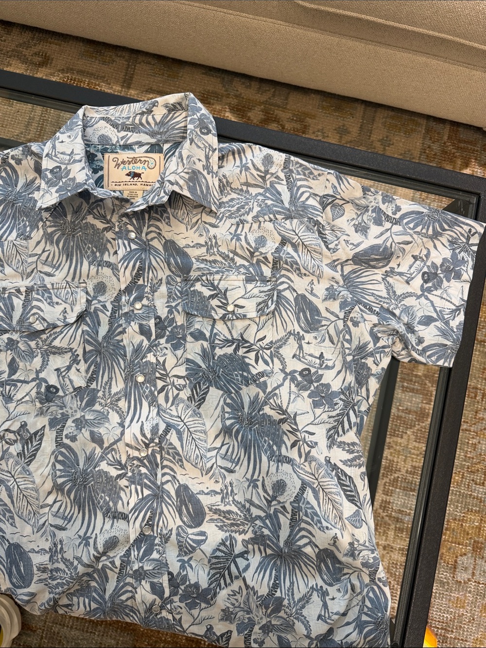 Western Aloha Pearl Snap Short Sleeve